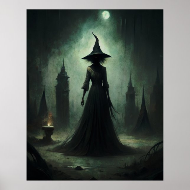 Halloween Dark Hexe Poster (Vorne)