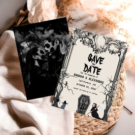 Halloween Dark Moody Gothic Wedding Save the Date