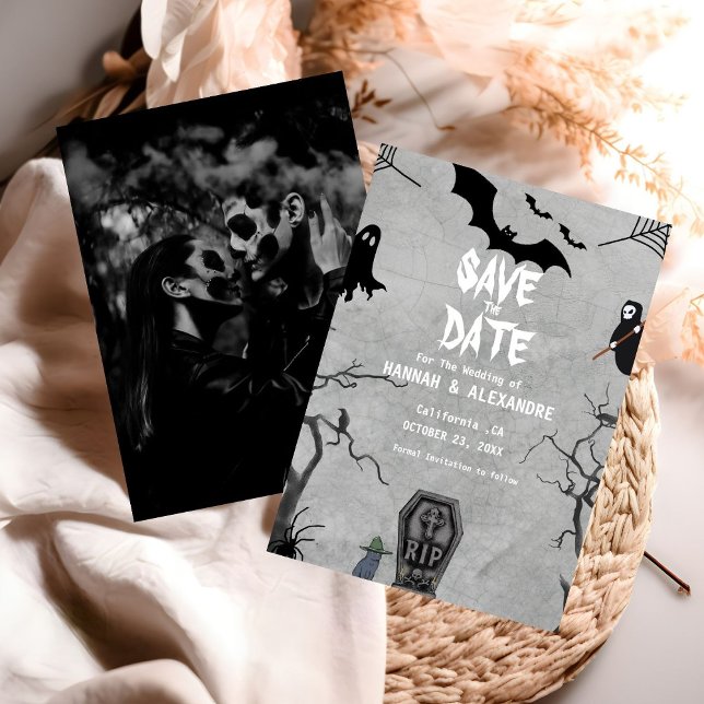 Halloween Dark Moody Gothic Wedding Save the Date (Von Creator hochgeladen)