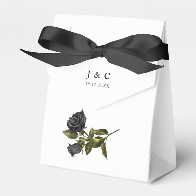 Halloween Dark Rose Wedding White Geschenkschachtel (Vorderseite)