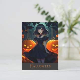 HALLOWEEN DARK VAMPIRE PRINCESS POSTKARTE