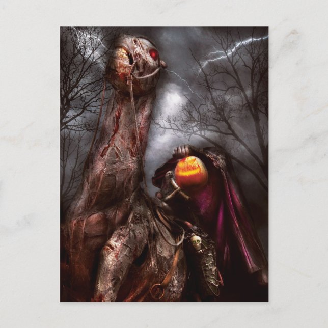 Halloween - Das kopflose Pferd Postkarte (Vorderseite)