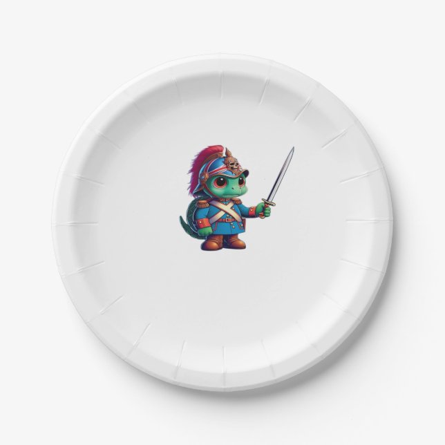 Halloween, das reguläre Reptil der britischen Drac Pappteller (Vorderseite)