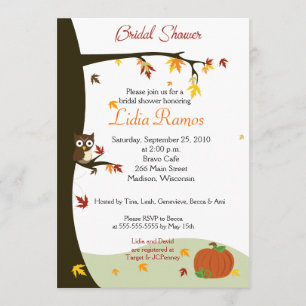 Halloween d'automne 5x7 Invitation Fête des mariée