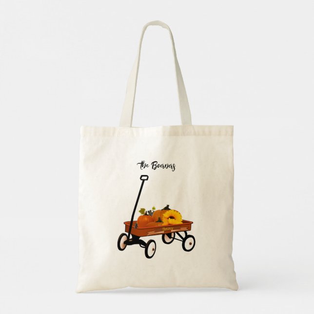 Halloween d'automne Sac cadeau Wagon Thanksgiving (Dos)