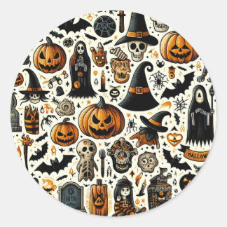 Halloween Day ist ein Lernbüro Runder Aufkleber