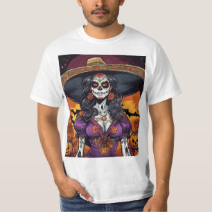Halloween & Day of the Dead Catrina Art T-Shirt