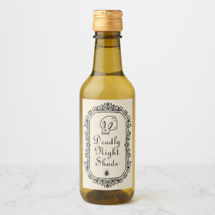 Halloween Deadnight Shade Drinks Funny Spooky Weinetikett