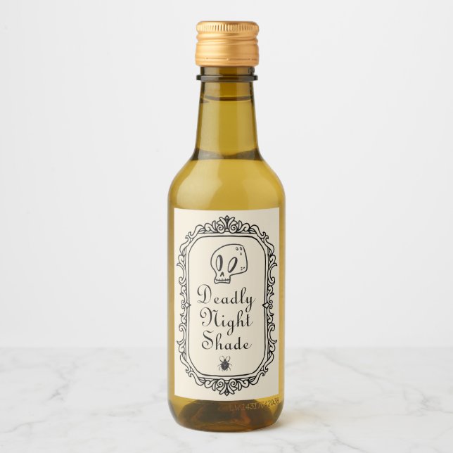 Halloween Deadnight Shade Drinks Funny Spooky Weinetikett (Vorderseite)