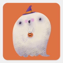 Halloween Decke Trick oder Treat Niedlich Spooky G Quadratischer Aufkleber