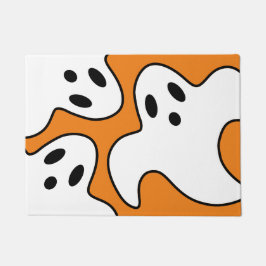 Halloween Deco Orange Black Doormat Fußmatte
