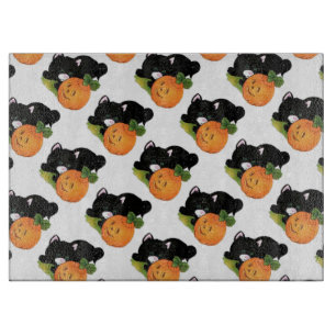 Halloween Decorative Glass Cutting Board/Pumpkins Schneidebrett