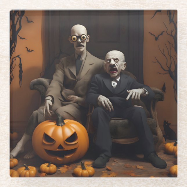 Halloween-Dekoration Glasuntersetzer (Vorderseite)