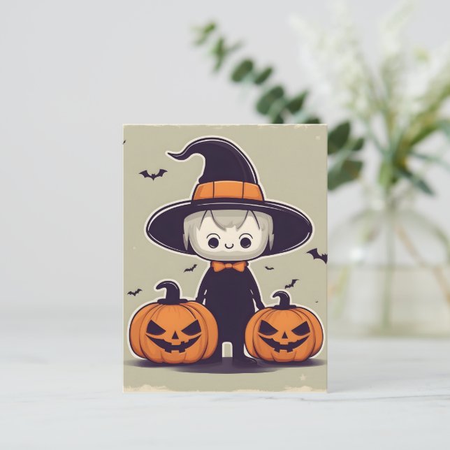 Halloween-Dekoration Postkarte (Stehend Vorderseite)