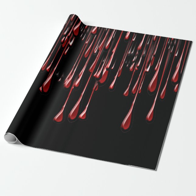 Halloween-Dekorieren von blutigen Tropfen Geschenkpapier (Ungerollt)