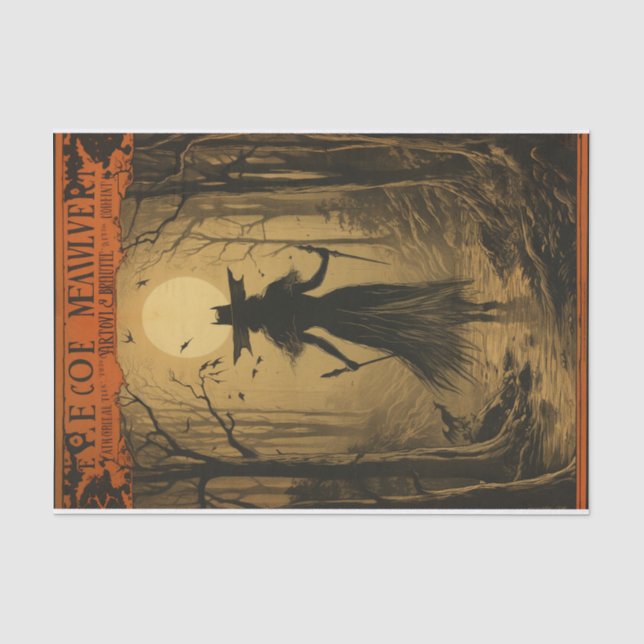 Halloween-Dekoupage der beängstigenden Hexenkräute Seidenpapier (Vorderseite)