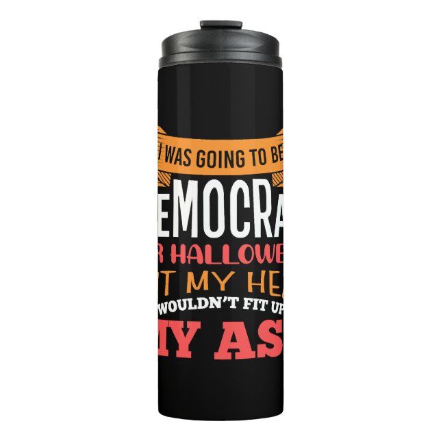 Halloween-Demokrat Thermosbecher (Vorderseite)