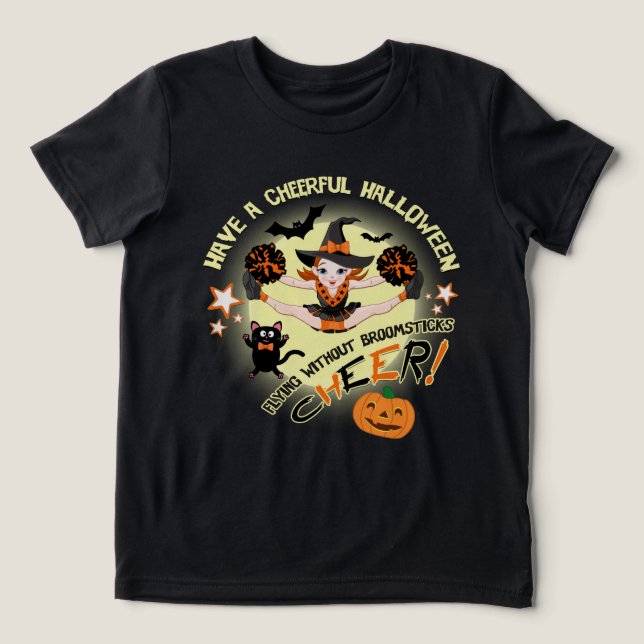 Halloween der Cheerleader Tri-Blend Shirt (Design Vorderseite)