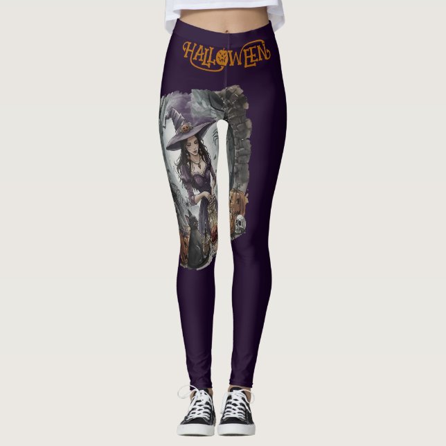 Halloween, Der Hexen-Mitternachts-Trunk  Leggings (Vorderseite)