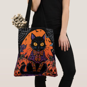 Halloween,Der Kürbisfeld Streuner ,Schwarze Katze Tasche