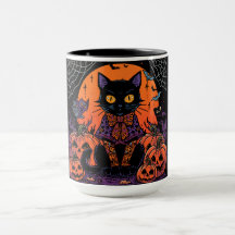 Halloween, Der Kürbisfeld Streuner ,Schwarze Katze