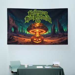 Halloween der Massenvernichtung Radioaktiver Kürbi Banner