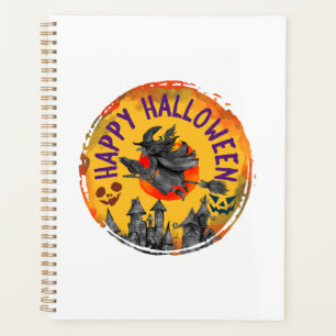 Halloween-Design Frohes Halloween Hexe Planer
