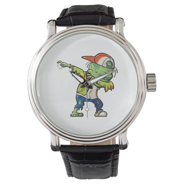 Halloween Design für Baseballliebhaber Armbanduhr (Vorderseite)