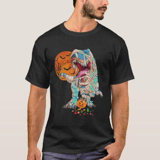Halloween Design für Boys Men Dinosaur T rex Mummy T-Shirt