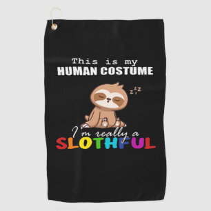 Halloween-Design für Faultiere, Das ist mein mensc Golfhandtuch