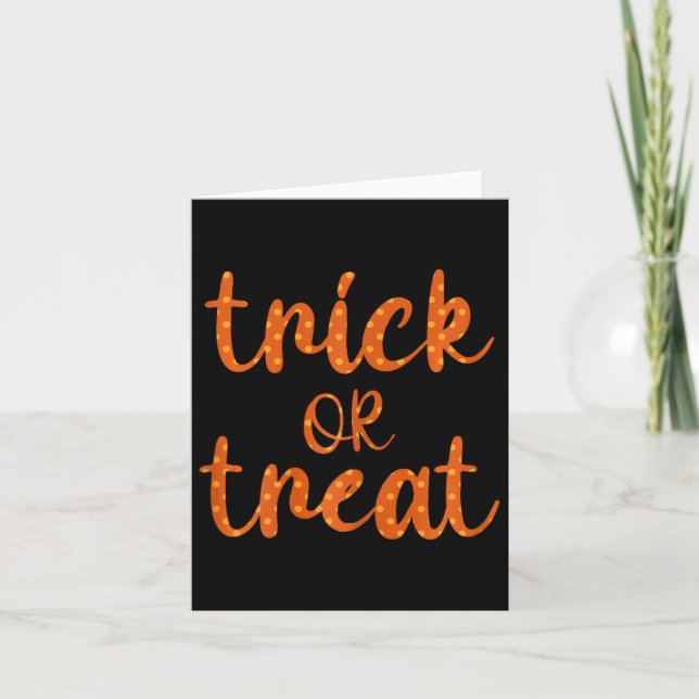 Halloween-Design für niedliche Trick- oder Punkte Karte (Vorderseite)