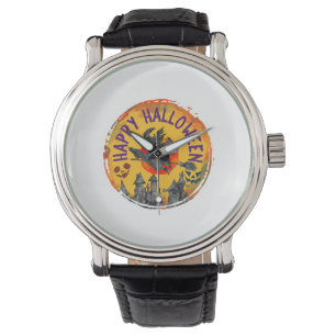 Halloween Design Happy Halloween Hexe Armbanduhr