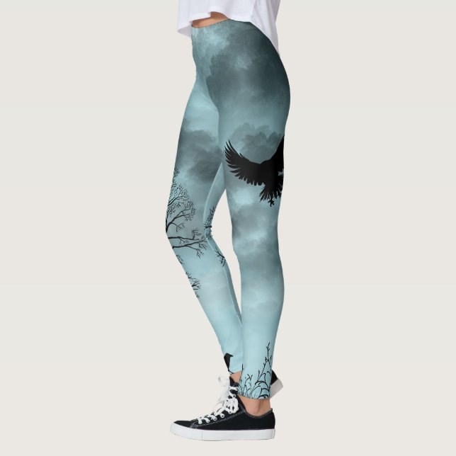Halloween-Design mit Rabe Leggings (Links)