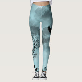 Halloween-Design mit Rabe Leggings