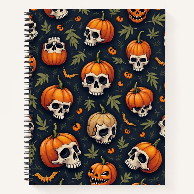 Halloween-Design-Notebook Notizbuch (Vorderseite)