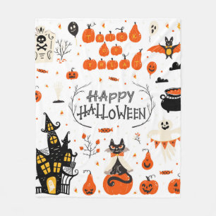Halloween Designelemente. Halloween-Cliparts mit Fleecedecke
