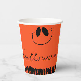 Halloween-Designs in Orange Pappbecher
