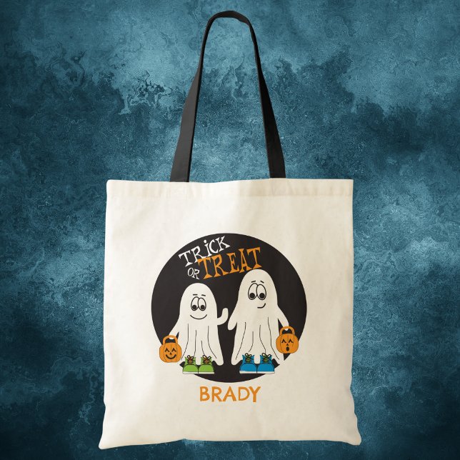 Halloween Deux Fantômes Garçons Besties Sac Bonbon (Créateur téléchargé)