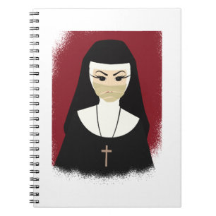 Halloween Devil Nun Geschenk für Dunkle Schwester  Notizblock