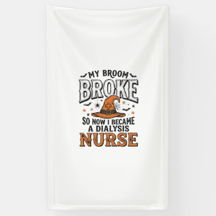 Halloween-Dialyse-Krankenschwester-Hexenbesen-zerb Banner