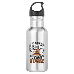 Halloween-Dialyse-Krankenschwester-Hexenbesen-zerb Edelstahlflasche