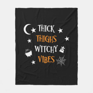 Halloween dicker Oberschenkel Hexe Vibes Geburtsta Fleecedecke