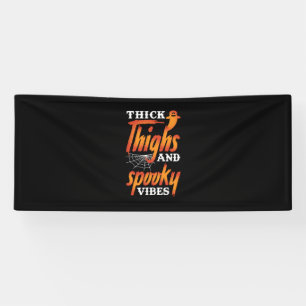Halloween dicker Oberschenkel und Spooky Vibes Banner