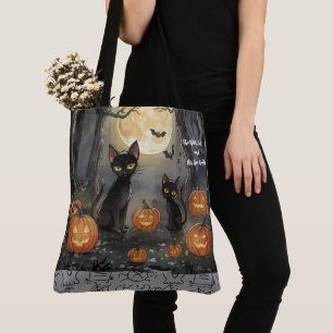 Halloween, die Katze der Hexe und ihre Boo-Freunde Tasche