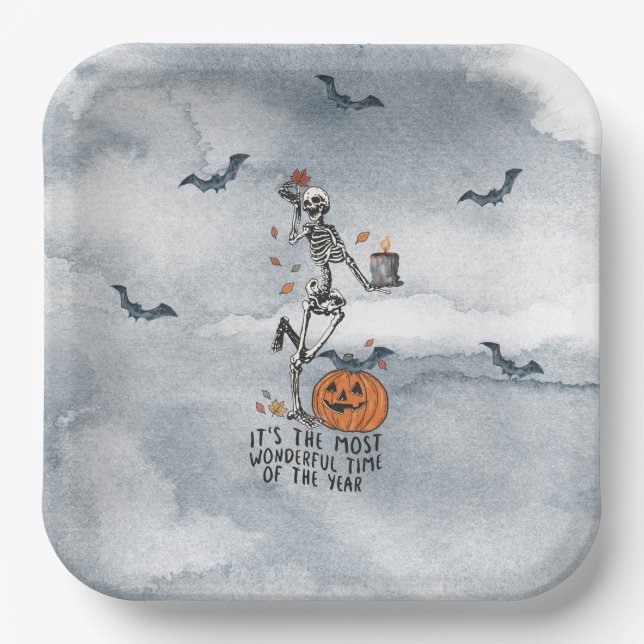 Halloween - Die wunderbarste Zeit des Jahres Pappteller (Vorderseite)