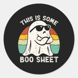 Halloween Dies ist ein Boo-Blatt Runder Aufkleber