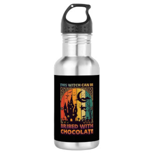 Halloween Diese Hexe kann mit Schokolade bestochen Edelstahlflasche