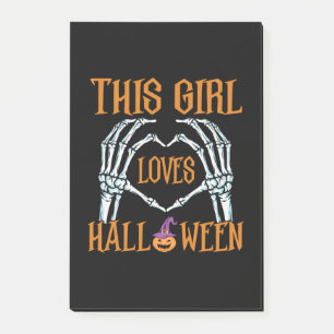 Halloween Dieses Mädchen Lieben Halloween Geburtst Post-it Klebezettel