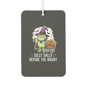Halloween Dilly Dally Frosch Hexe Kürbis Karren Autolufterfrischer