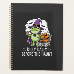 Halloween Dilly Dally Frosch Hexe Kürbis Karren Planer